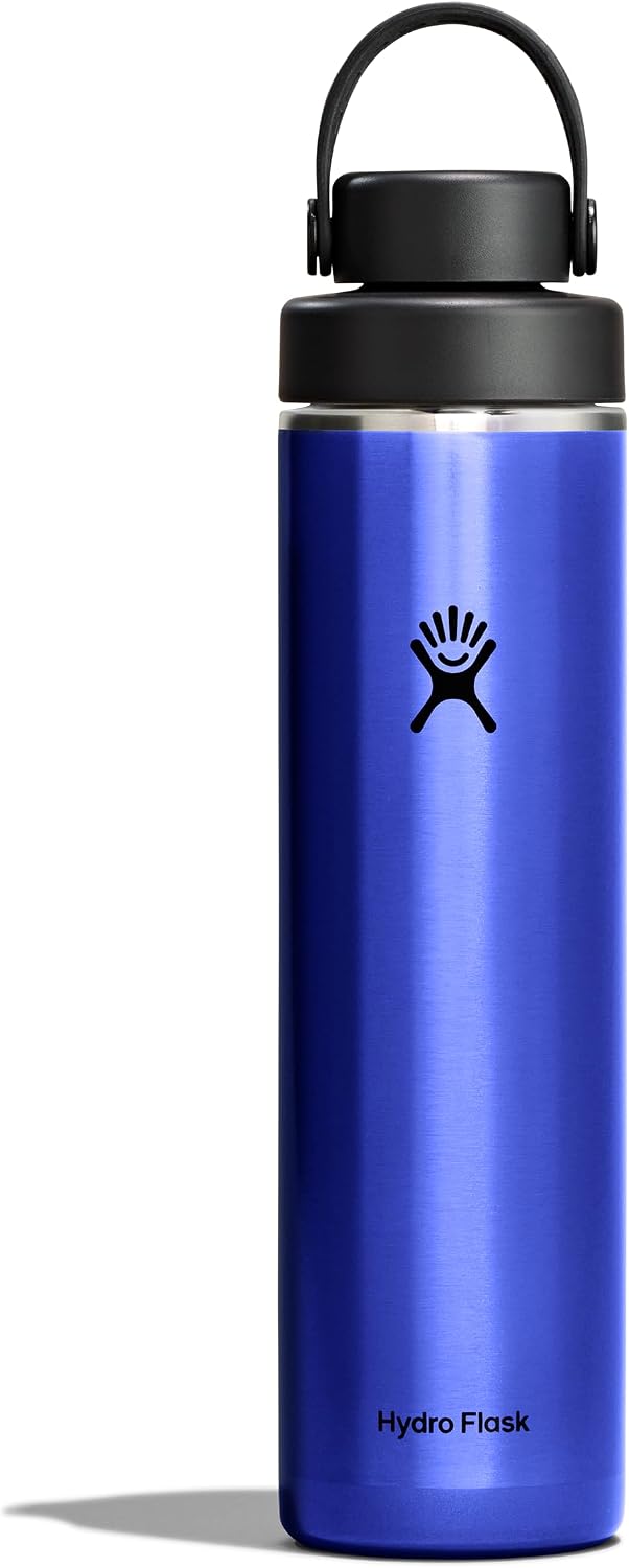 Hydro Flask Lightweight Wide Flex Chug Cap - Insulated Stainless Steel Water Bottle 24 Oz Sapphire Blue