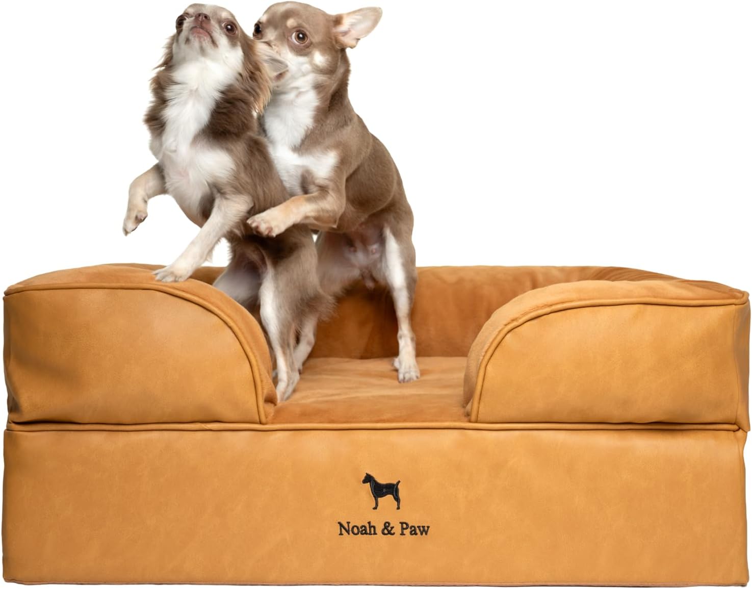 NOAH & PAW Giant Dog Bed XXL, 55x45x11 Inch, Orthopedic Dog Beds, Eggshell Memory Foam Infused with Cooling Gel, Inner Cover, Water Resistant, Machine Washable (Velvet Sofa Collection)