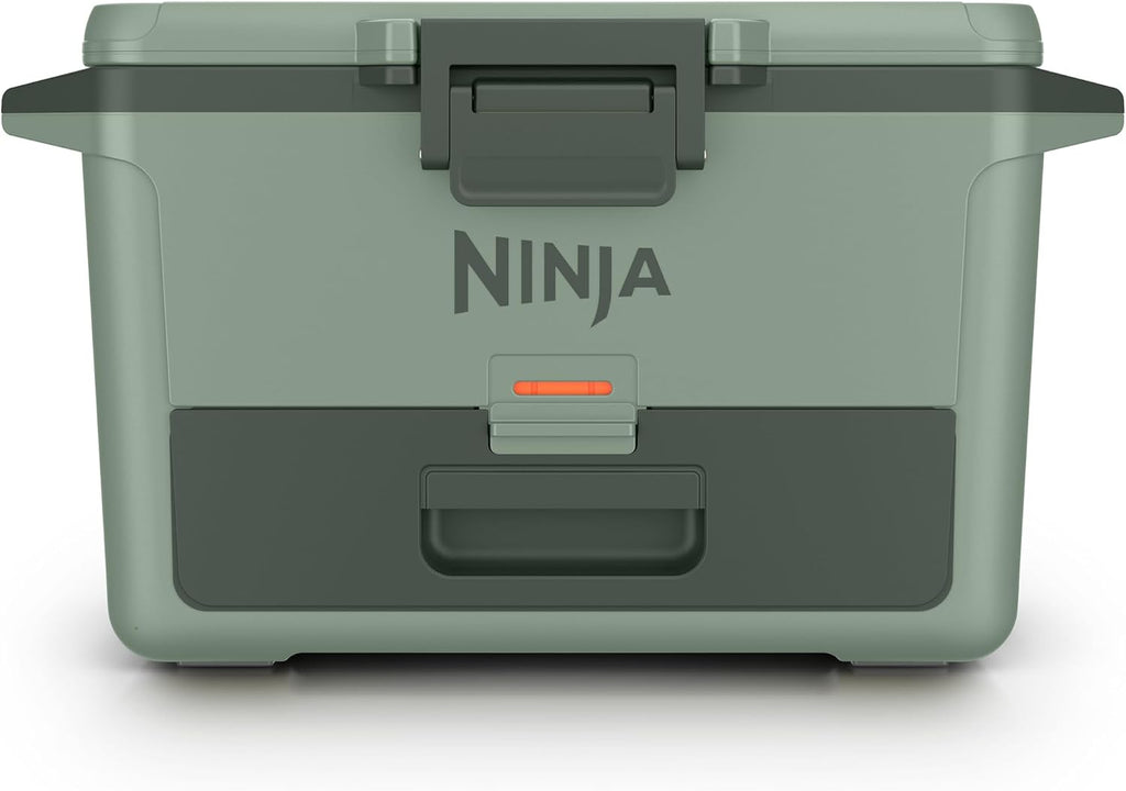 Ninja FrostVault 50qt Hard Cooler with Dry Zone | Integrated Fridge-Temp Dry Storage Drawer | Premium Heavy-Duty Insulated Cooler | Keeps Ice Cold for Days | Spanish Moss | FB151GN1