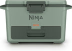 Ninja FrostVault 50qt Hard Cooler with Dry Zone | Integrated Fridge-Temp Dry Storage Drawer | Premium Heavy-Duty Insulated Cooler | Keeps Ice Cold for Days | Spanish Moss | FB151GN1
