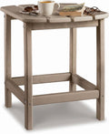 Signature Design by Ashley Sundown Treasure Outdoor Patio HDPE Weather Resistant End Table, Brown