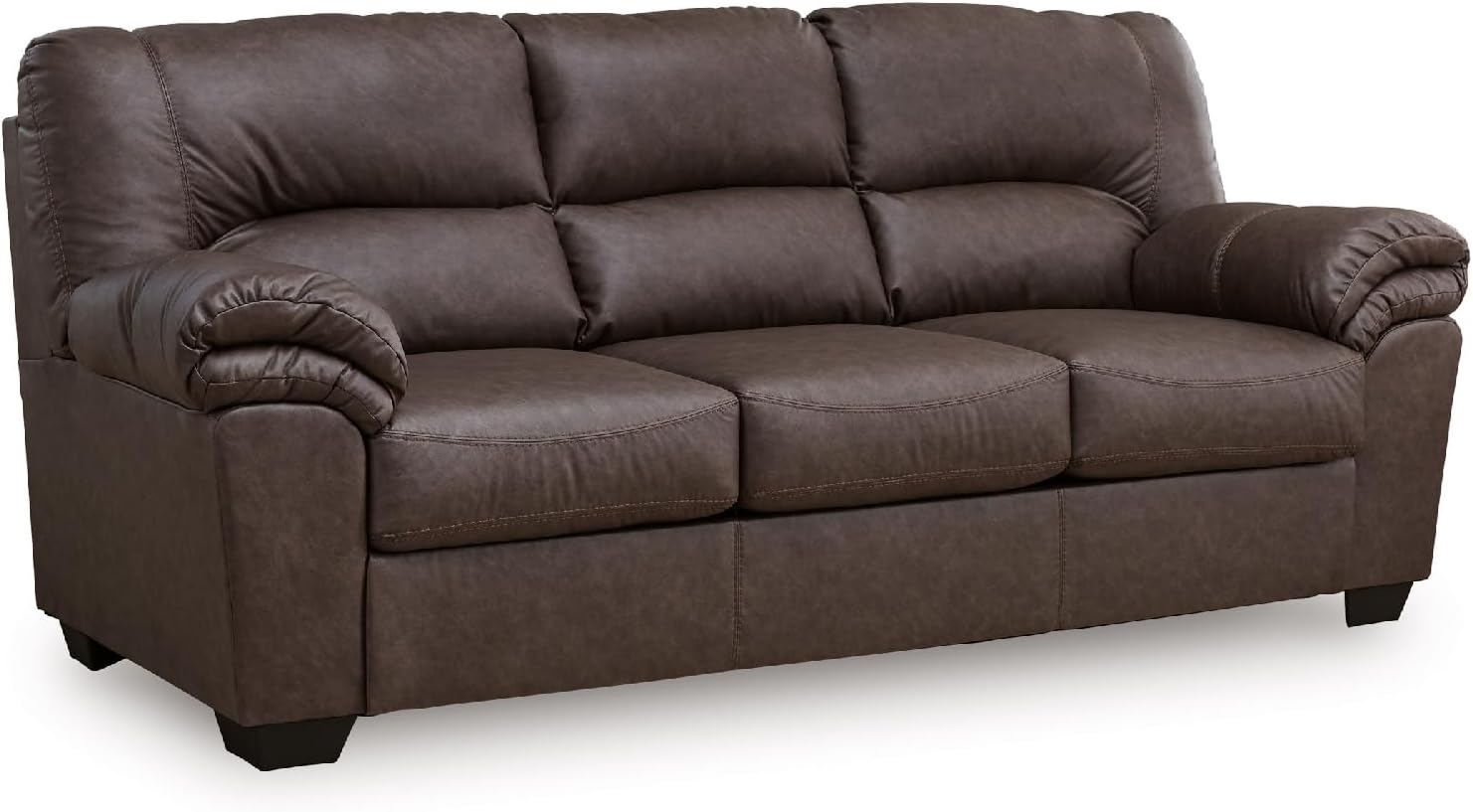 Signature Design by Ashley WalkerPoint Contemporary Sofa with Removable Cushion, Dark Brown