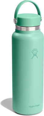 Hydro Flask Water Bottle - Insulated Stainless Steel - Wide Mouth Flex Lid, Non Spill, Leakproof and Refillable in 40 Oz Mermaid Green