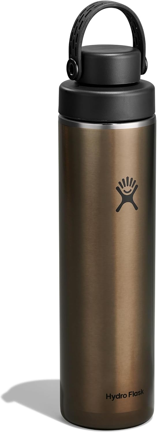 Hydro Flask Lightweight Wide Flex Chug Cap - Insulated Stainless Steel Water Bottle 24 Oz Obsidian