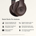 Beats Studio Pro Premium Wireless Over-Ear Headphones- Up to 40-Hour Battery Life, Active Noise Cancelling, Great for Travel & Commuting, USB-C Lossless Audio, Apple & Android Compatible - Deep Brown