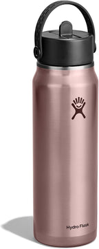 Hydro Flask 32 Oz Lightweight Wide Straw Lid - Insulated Stainless Steel Water Bottle - Hiking, Commuting Quartz