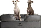 NOAH & PAW Giant Dog Bed XXL, 55x45x11 Inch, Orthopedic Dog Beds, Eggshell Memory Foam Infused with Cooling Gel, Inner Cover, Water Resistant, Machine Washable (Velvet Sofa Collection)