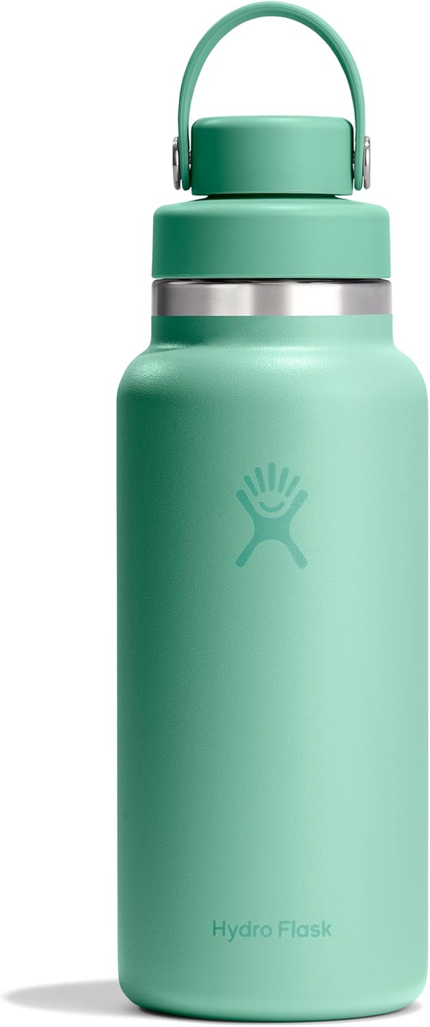 Hydro Flask Water Bottle - Insulated Stainless Steel - Wide Mouth Flex Chug Lid, Non Spill, Leakproof in 32 Oz Mermaid Green