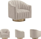 Signature Design by Ashley Penzlin Swivel Accent Chair, Beige