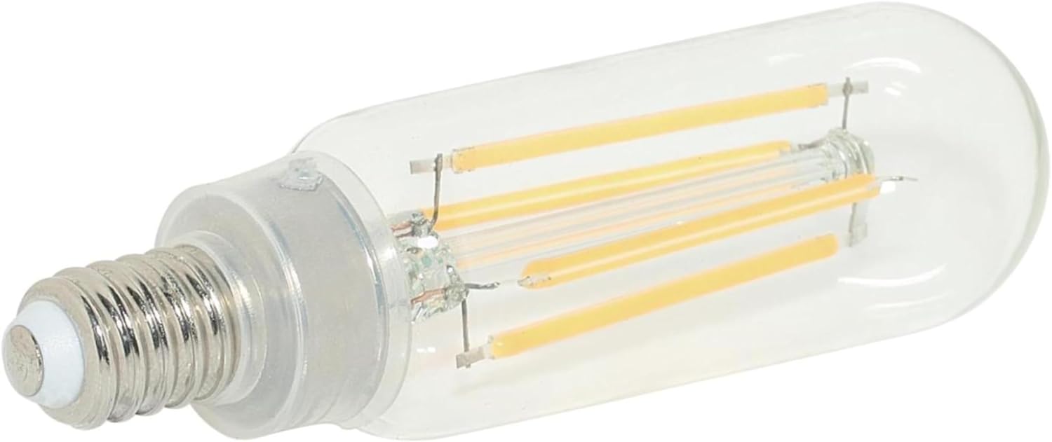 Westinghouse Lighting 5335000 5 Watt (60 Watt Equivalent) T8 Dimmable Clear Filament LED Light Bulb, Candelabra Base