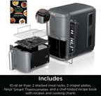 Ninja DoubleStack XL Smart Air Fryer, 2-Basket, 10 QT, 6-in-1, DoubleStack Technology Cooks 4 Foods at Once, Space Saving Design, Air Fry, Broil, Bake SL451