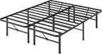Zinus Rumi 14in Queen Metal Bed Frame, Quick Assembly SmartBase® Mattress Foundation, Heavy Duty Sturdy Steel with No Box Spring Needed, Eco-Friendly Packaging, Black