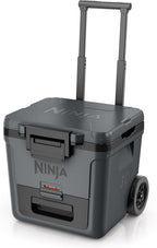 Ninja | Cooler | FrostVault 30QT Cooler with Wheels | Insulated with Temp Dry Storage Drawer | Keeps Ice Cold for Days | for the Beach, Camping, Picnics & More | Charcoal Gray | FB230CG