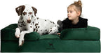 NOAH & PAW Giant Dog Bed XXL, 55x45x11 Inch, Orthopedic Dog Beds, Eggshell Memory Foam Infused with Cooling Gel, Inner Cover, Water Resistant, Machine Washable (Velvet Sofa Collection)