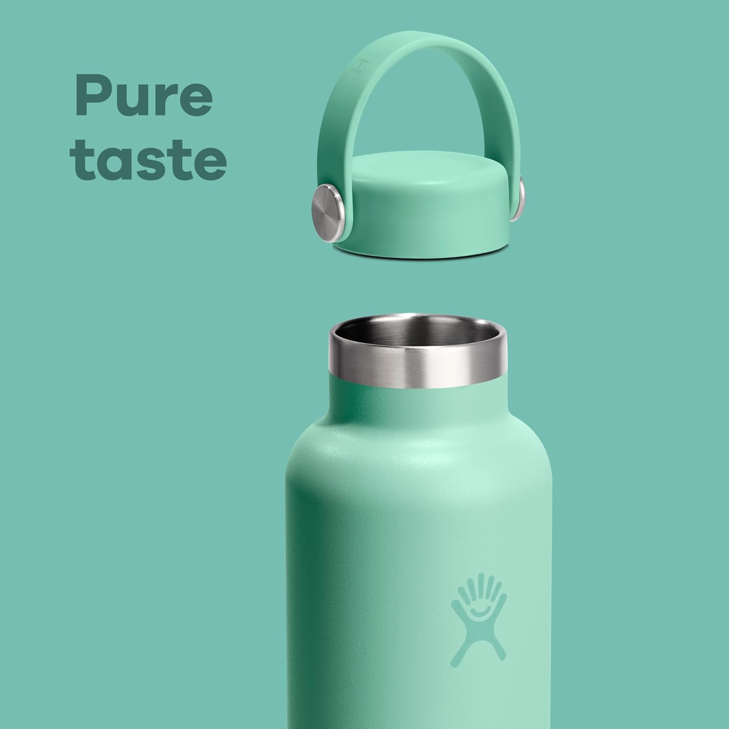 Hydro Flask Water Bottle - Insulated Stainless Steel - Non Spill, Leakproof in 24 Oz Capri Blue