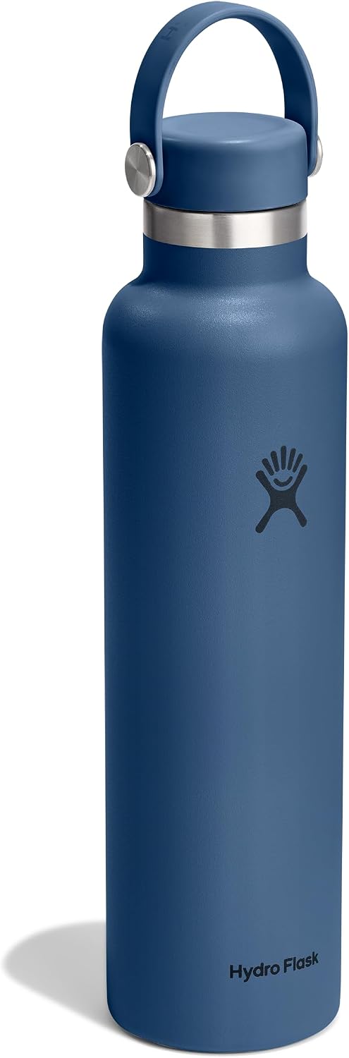 Hydro Flask Water Bottle - Insulated Stainless Steel - Non Spill, Leakproof in 24 Oz Harbor Blue
