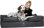 NOAH & PAW Giant Dog Bed XXL, 55x45x11 Inch, Orthopedic Dog Beds, Eggshell Memory Foam Infused with Cooling Gel, Inner Cover, Water Resistant, Machine Washable (Velvet Sofa Collection)