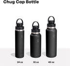 Hydro Flask Water Bottle - Insulated Stainless Steel - Wide Mouth Flex Chug Lid, Non Spill, Leakproof in 32 Oz Tonal White