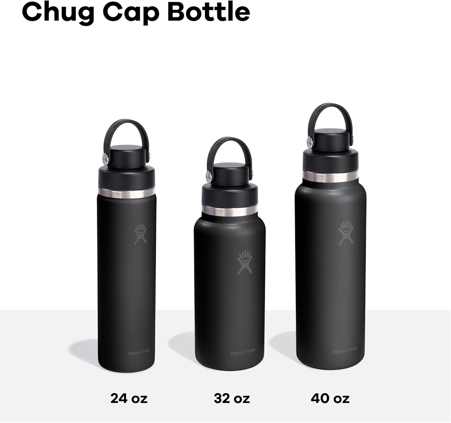 Hydro Flask Water Bottle - Insulated Stainless Steel - Wide Mouth Flex Chug Lid, Non Spill, Leakproof in 32 Oz Tonal White
