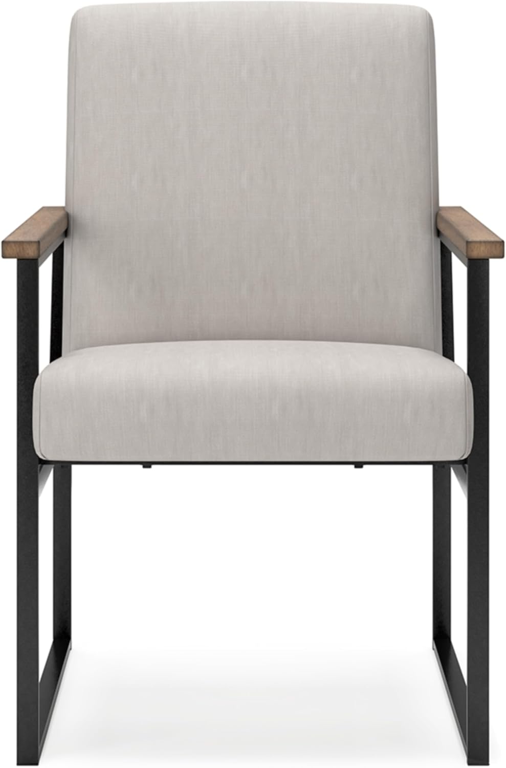 Signature Design by Ashley Montia Modern Home Office Desk Chair with Cushion, Beige & Light Brown