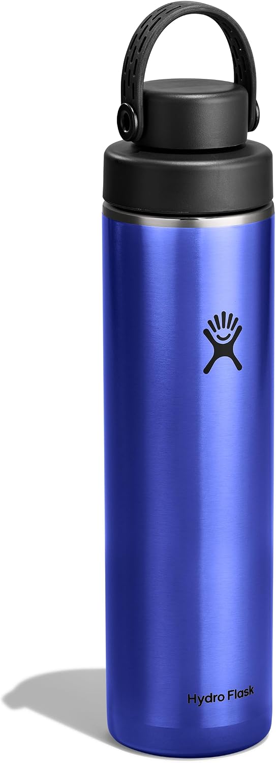 Hydro Flask Lightweight Wide Flex Chug Cap - Insulated Stainless Steel Water Bottle 24 Oz Sapphire Blue