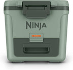 Ninja | FrostVault 30QT Cooler with Wheels | Insulated with Temp Dry Storage Drawer | Keeps Ice Cold for Days | for the Beach, Camping, Picnics & More | Spanish Moss | FB230GN1