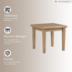 Signature Design by Ashley Gerianne Outdoor Square End Table with Slatting Styling and 5-Step Finishing Process, Eucalyptus Wood Frame, 22" High, Grayish Brown