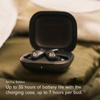 Beats Powerbeats Fit - Wireless Noise Cancelling Workout Earbuds with Secure-Fit Wingtips, Up to 30-Hour Battery Life, Sweat & Water Resistant, Apple & Android Compatible - Jet Black