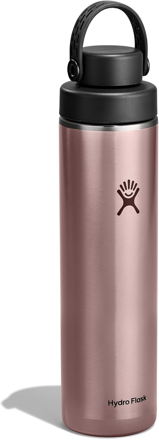 Hydro Flask Lightweight Wide Flex Chug Cap - Insulated Stainless Steel Water Bottle 24 Oz Quartz
