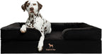 NOAH & PAW Giant Dog Bed XXL, 55x45x11 Inch, Orthopedic Dog Beds, Eggshell Memory Foam Infused with Cooling Gel, Inner Cover, Water Resistant, Machine Washable (Velvet Sofa Collection)