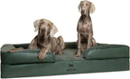 NOAH & PAW Giant Dog Bed XXL, 55x45x11 Inch, Orthopedic Dog Beds, Eggshell Memory Foam Infused with Cooling Gel, Inner Cover, Water Resistant, Machine Washable (Velvet Sofa Collection)