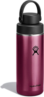 Hydro Flask Lightweight Wide Flex Chug Cap - Insulated Stainless Steel Water Bottle 16 Oz Garnet Red