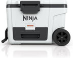 Ninja | Cooler | FrostVault 45QT Cooler with Wheels | Insulated with Temp Dry Storage Drawer | Keeps Ice Cold for Days | for the Beach, Camping, Picnics & More | Cloud White | FB245WH