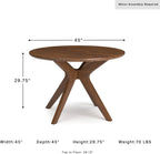 Signature Design by Ashley Lyncott Traditional Round Dining Room Table, Seats up to 4, Brown, 45" W x 29.75" H