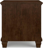 Signature Design by Ashley Danabrin Classic 2 Drawer Nightstand for Bedroom, 26.63" Tall, Dark Brown