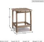 Signature Design by Ashley Sundown Treasure Outdoor Patio HDPE Weather Resistant End Table, Brown
