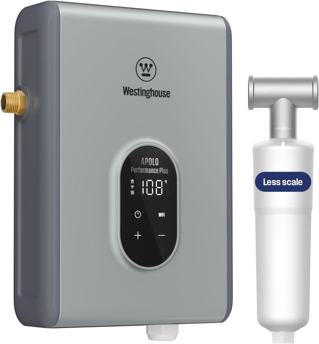 Westinghouse Tankless Water Heater Electric 11kW 240V, Max 2.6 GPM with LED display, On Demand Instant Hot Water Heater, WIFI & Self Modulating High Efficiency, Copper Heating, ETL Certified