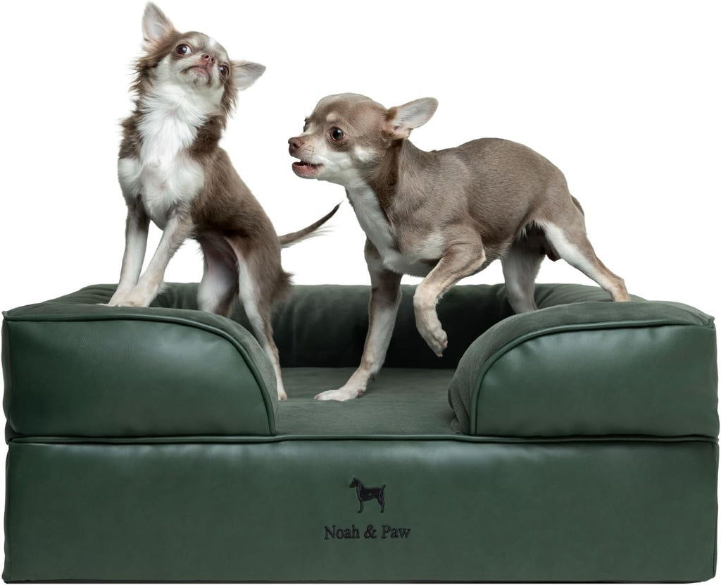 NOAH & PAW Giant Dog Bed XXL, 55x45x11 Inch, Orthopedic Dog Beds, Eggshell Memory Foam Infused with Cooling Gel, Inner Cover, Water Resistant, Machine Washable (Velvet Sofa Collection)