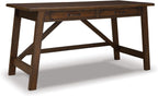 Signature Design by Ashley Baldridge Home Office Desk With Drawers, Rustic Industrial,Wood Construction, Smooth-Gliding Storage for Workspaces, Ideal for Home Offices, Brown