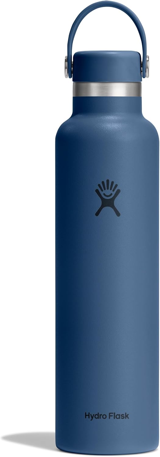 Hydro Flask Water Bottle - Insulated Stainless Steel - Non Spill, Leakproof in 24 Oz Harbor Blue