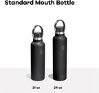 Hydro Flask Water Bottle - Insulated Stainless Steel - Non Spill, Leakproof in 24 Oz Harbor Blue