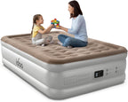 iDOO Air Mattress Full with Built in Pump, Upgraded Inflatable Blow up Mattress for Camping, Home and Guest, Portable & Foldable Air Bed of Durable Wave Beam Strong Support, Colchones Inflables