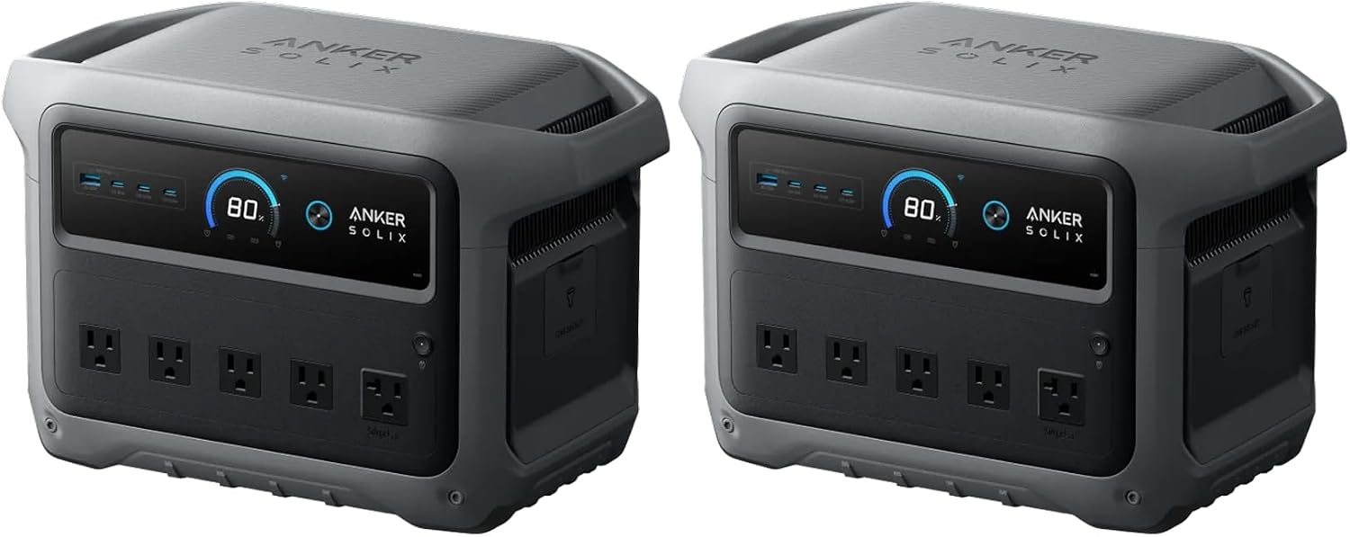 Anker SOLIX C1000 Gen 2 Portable Power Station, 2,000W (Peak 3,000W) Solar Generator, Full Charge in 49 Min, 1,024Wh LiFePO4 Battery for Home Backup, Power Outages, and Camping (Optional Solar Panel)
