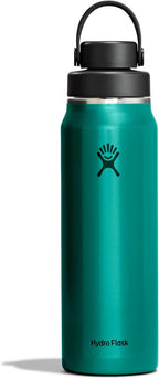 Hydro Flask Lightweight Wide Flex Chug Cap - Insulated Stainless Steel Water Bottle 32 Oz Emerald Green