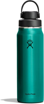 Hydro Flask Lightweight Wide Flex Chug Cap - Insulated Stainless Steel Water Bottle 32 Oz Emerald Green