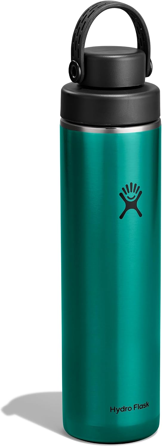Hydro Flask Lightweight Wide Flex Chug Cap - Insulated Stainless Steel Water Bottle 24 Oz Emerald Green