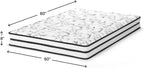 Signature Design by Ashley Queen Size Chime 8 Inch Medium Firm Innerspring Mattress with Pressure Relief Quilt Foam, Fiberglass-Free, Mattress In A Box