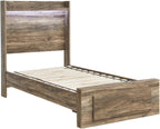 Signature Design by Ashley Twin Wooden Bunkie Board Roll Slats, .56 Inch Mattress Support