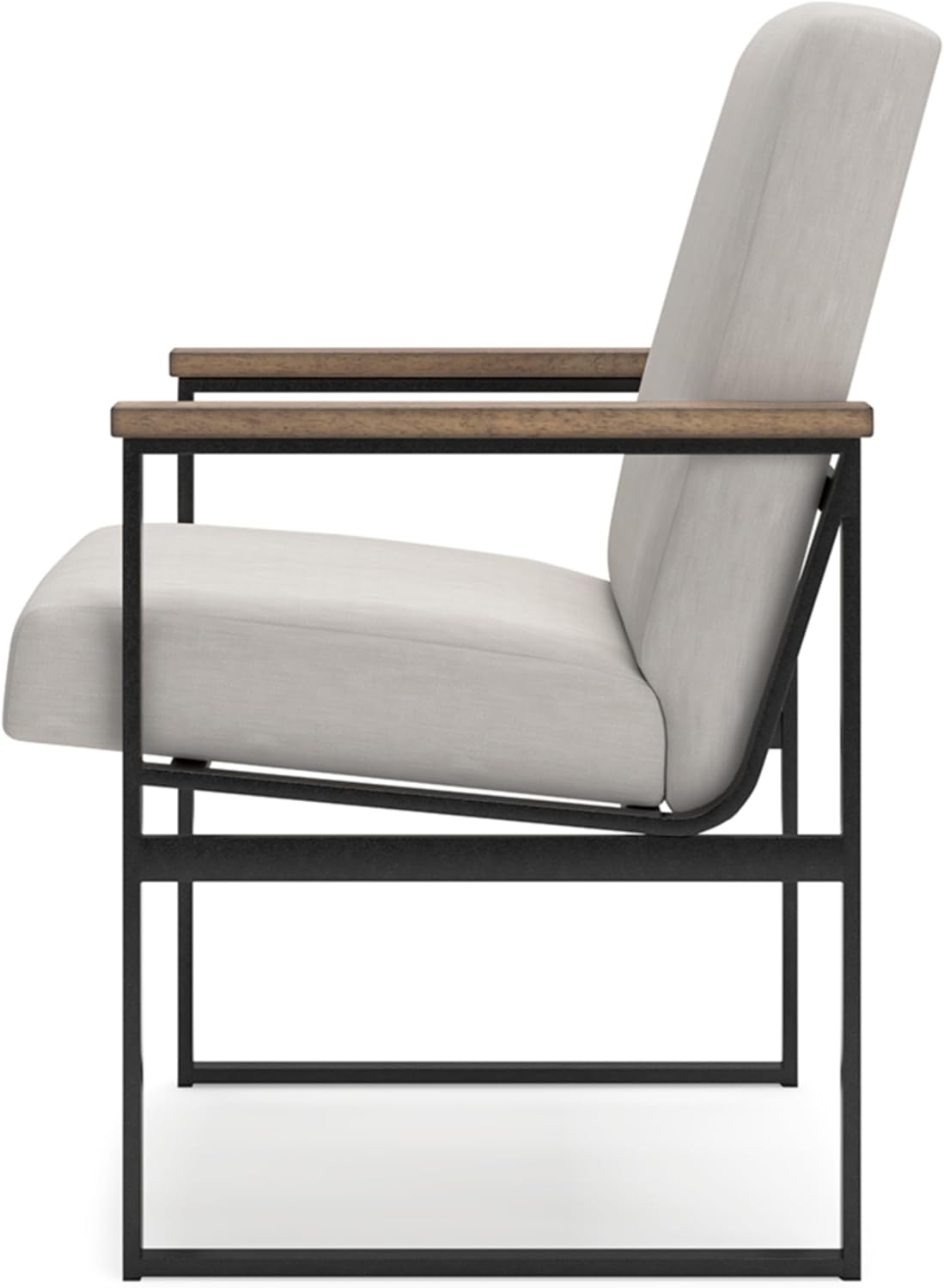 Signature Design by Ashley Montia Modern Home Office Desk Chair with Cushion, Beige & Light Brown