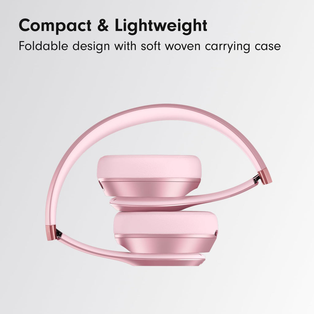 Beats Solo 4 - Wireless On-Ear Bluetooth Headphones, Up to 50-Hour Battery Life, Ultra-Lightweight Comfort, Powerful and Balanced Sound, Apple & Android Compatible - Amazon Exclusive Metallic Pink
